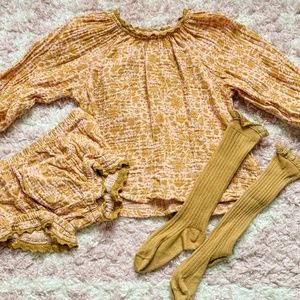 Wild Wawa Georgia Three Piece Set, Harvest Floral Brandied Apricot